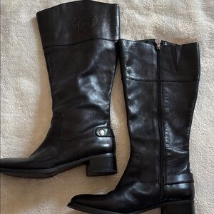 Vintage Etienne Aigner Black Leather Knee-High Boots